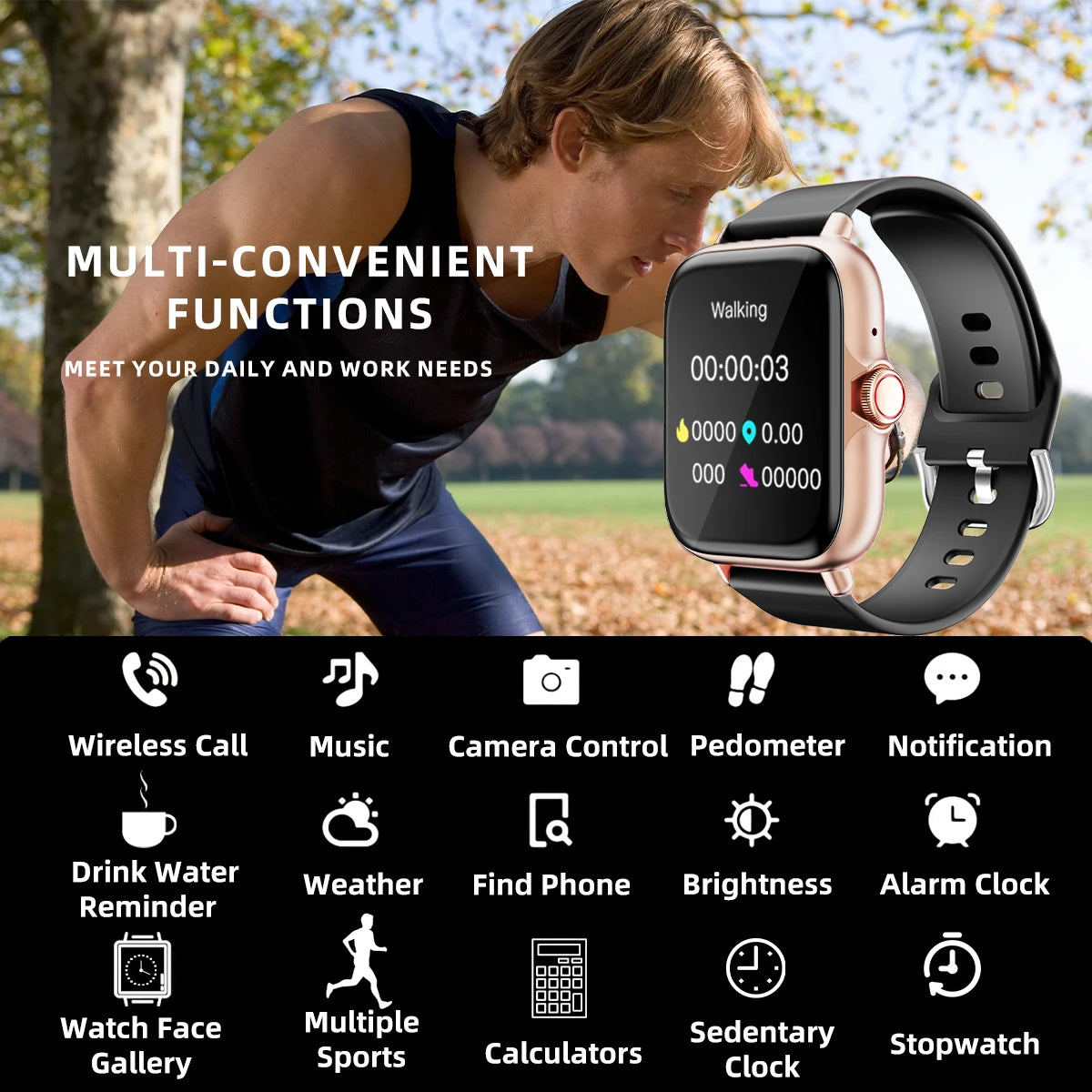 Reloj inteligente impermeable de 1,83'