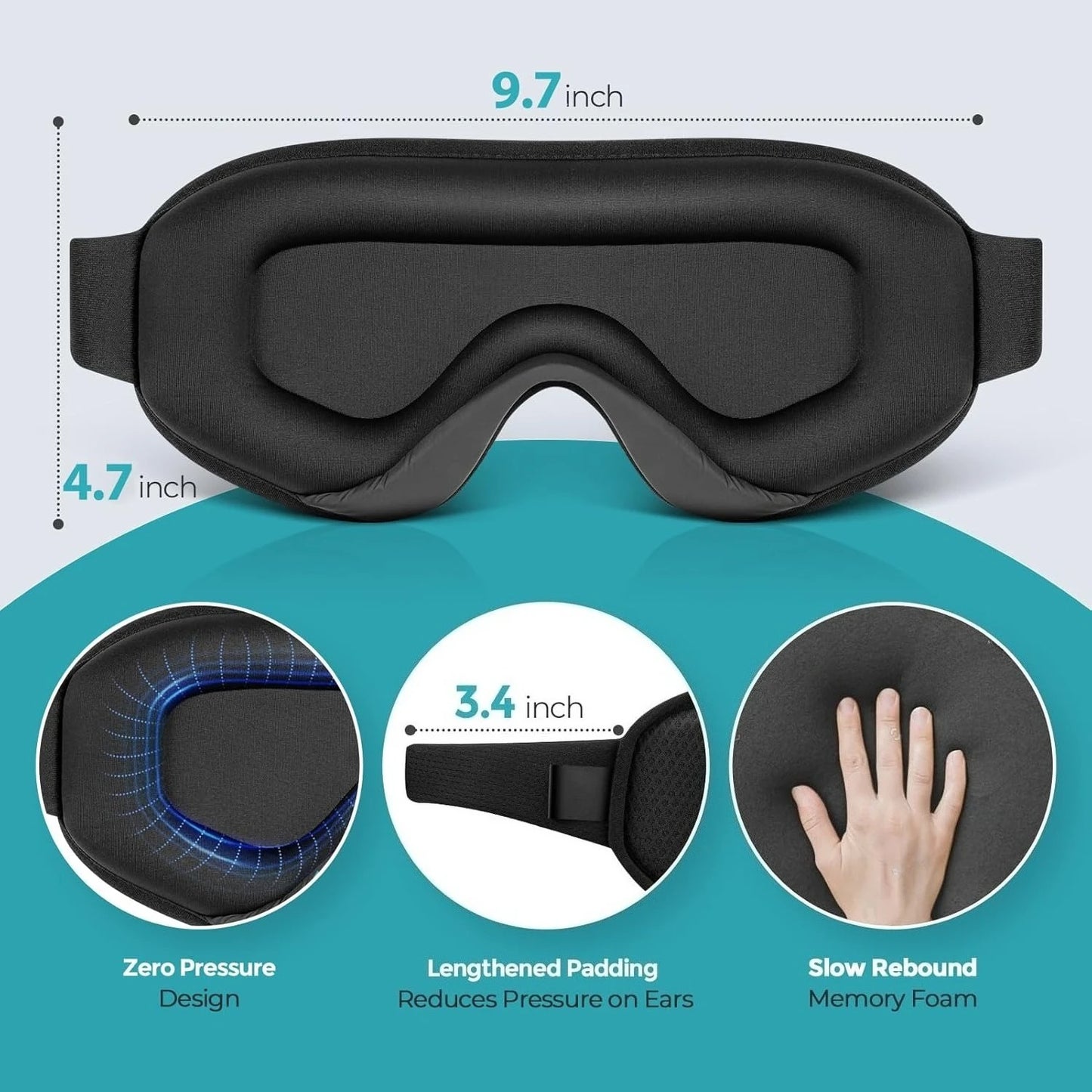 Máscara de Sueño Máscara para Dormir - Máscara de Ojos 3D