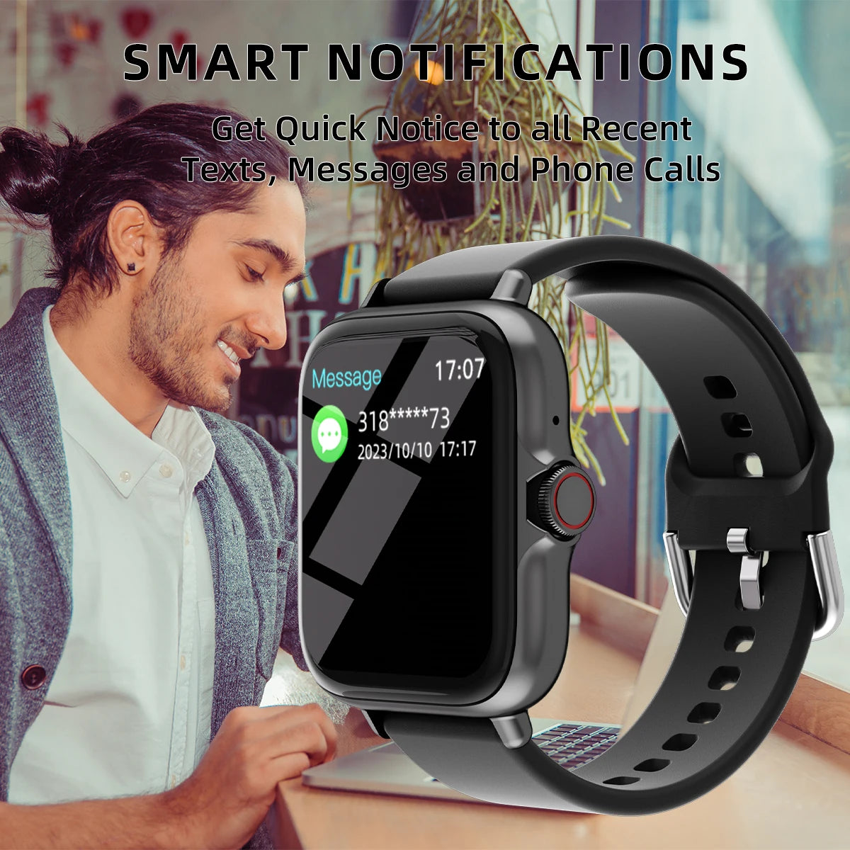 Reloj inteligente impermeable de 1,83'