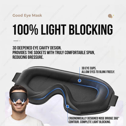 Máscara de Sueño Máscara para Dormir - Máscara de Ojos 3D