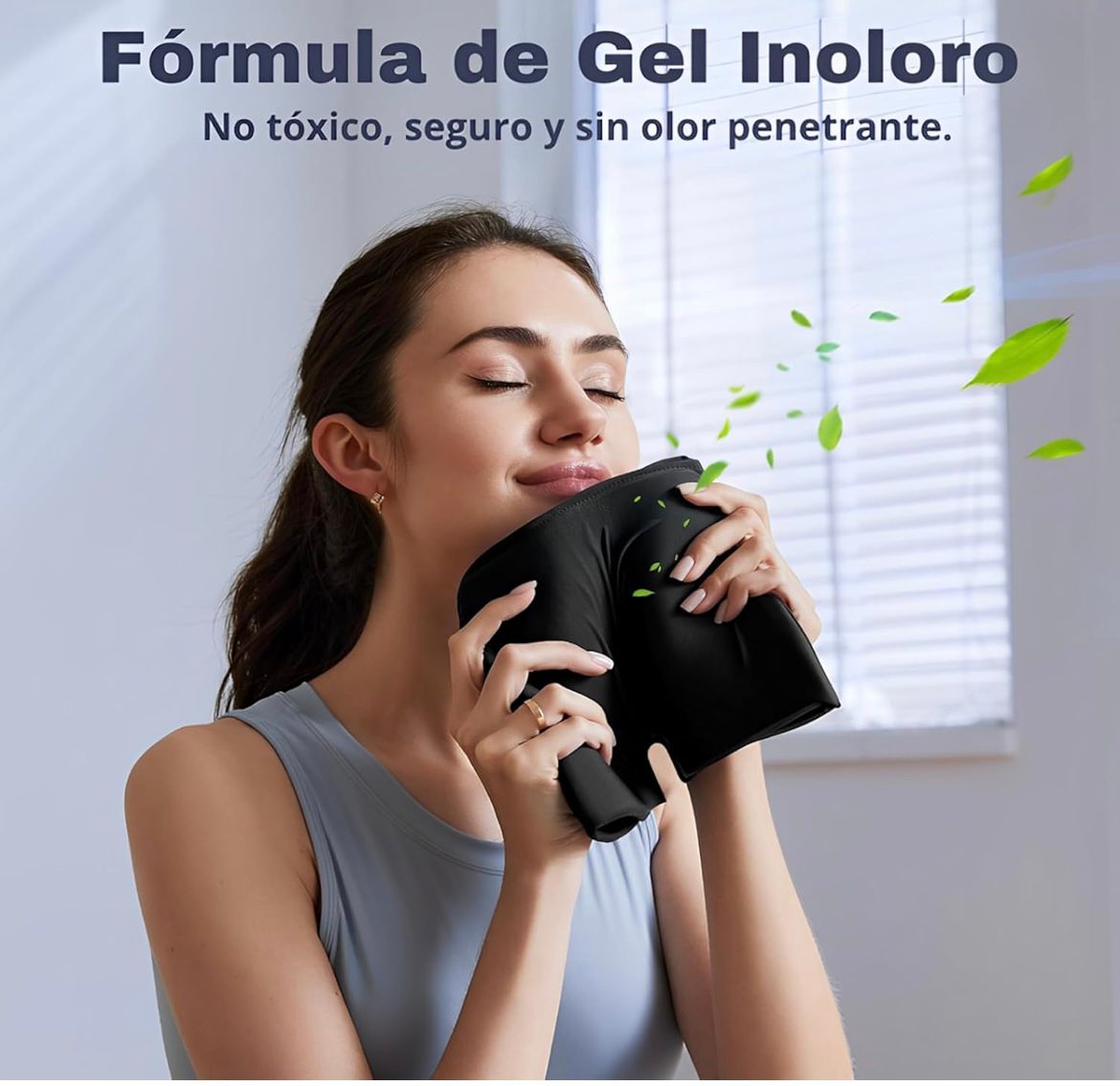 Gorro para la cabeza de Gel de migraña y dormir bien.